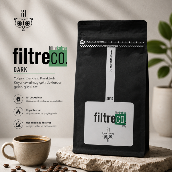 Dark Filtreco, Dark Filtre Kahve, Öğütülmüş, 250 Gram (yirmibirco Blend)